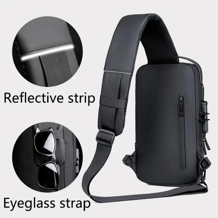 Anti-Theft USB Charging Crossbody Sling Bag – Smart Travel Shoulder Pack