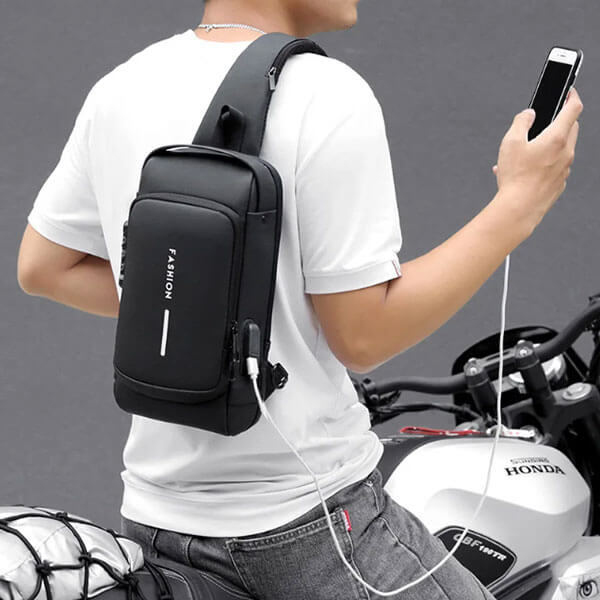 Anti-Theft USB Charging Crossbody Sling Bag – Smart Travel Shoulder Pack