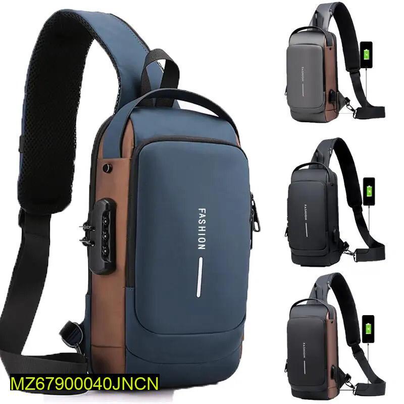 Anti-Theft USB Charging Crossbody Sling Bag – Smart Travel Shoulder Pack